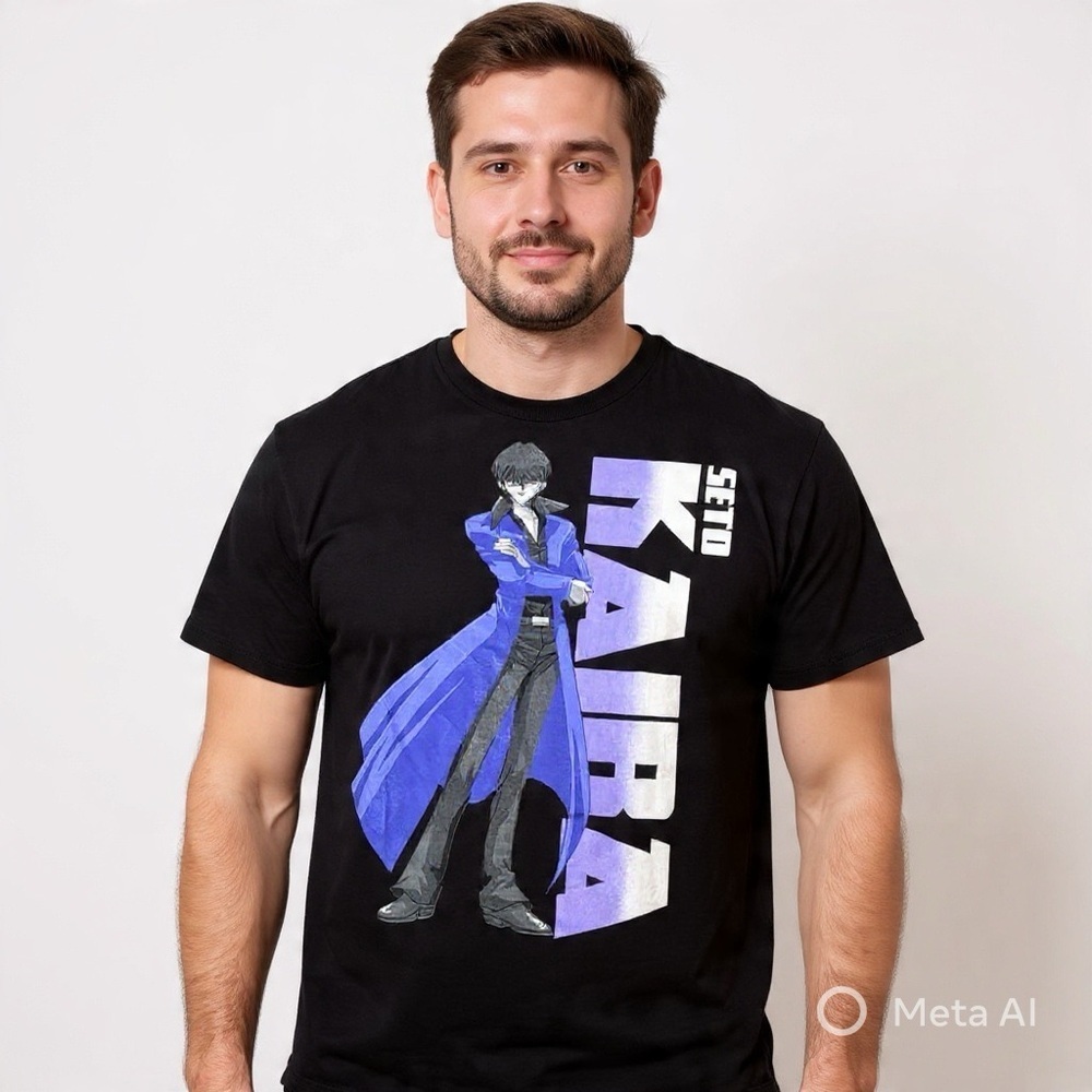 Yu-Gi-Oh! Seto Kaiba Graphic Tee Black Men’s Medium Anime Shirt 2020